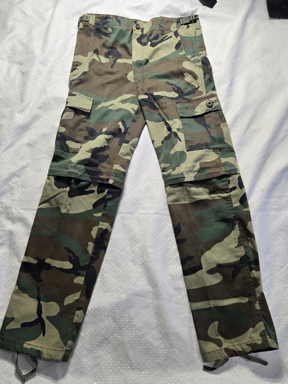 Classic Woodland Camo Cargo Pants Jr GL BDU Youth Pants Size Lg